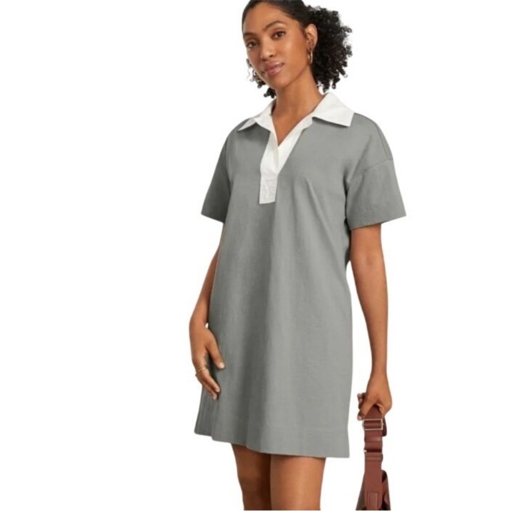 Everlane Grey Organic Cotton Polo Dress